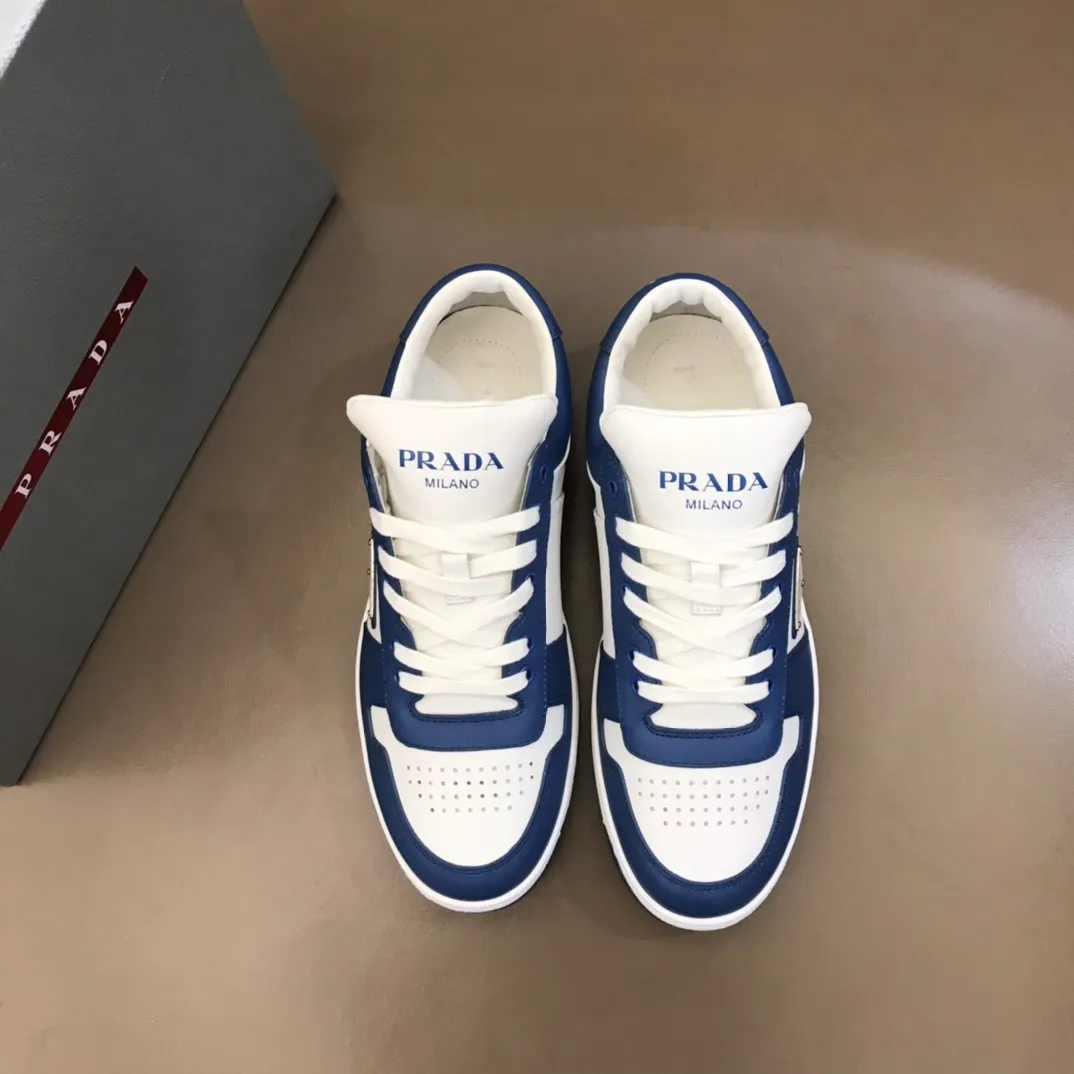 P380 Yuan 38-45 Prada Prada’s new men’s leather sports shoes, the highest version on the market, any comparison is welcome🆚! The original leather has excellent texture and is super high-end! Fetal sheep net lining imported from Italy, removable pad! Luxurious materials and fine workmanship, highly recommended!